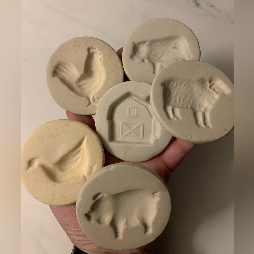 Barnyard Fun Terra Cotta Cookie Stamps -Set of 6